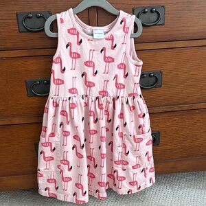 Pink Flamingo Kids Dress by Hanna Andersson - Size 6/7